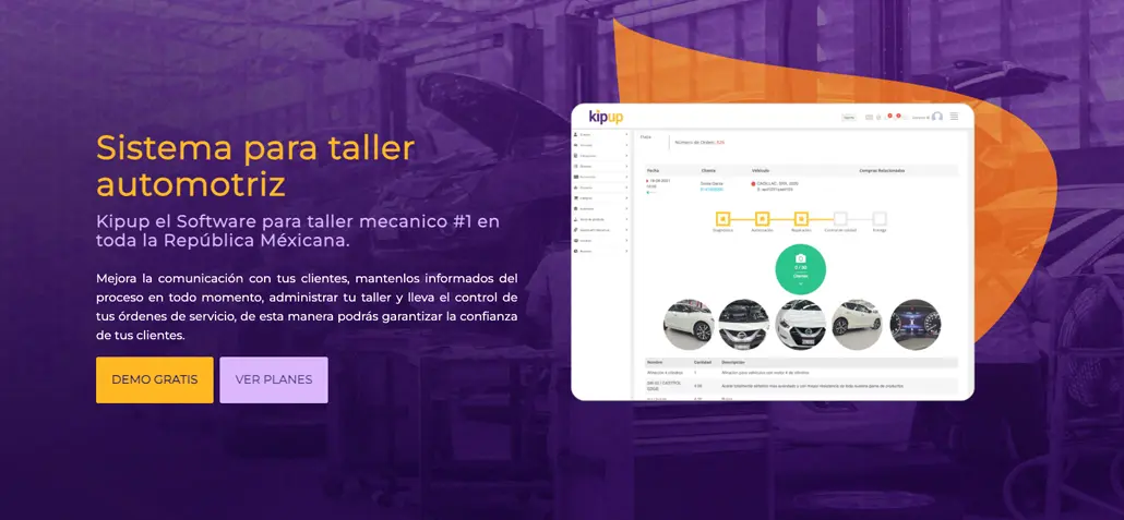 Sistema para taller automotriz Kipup