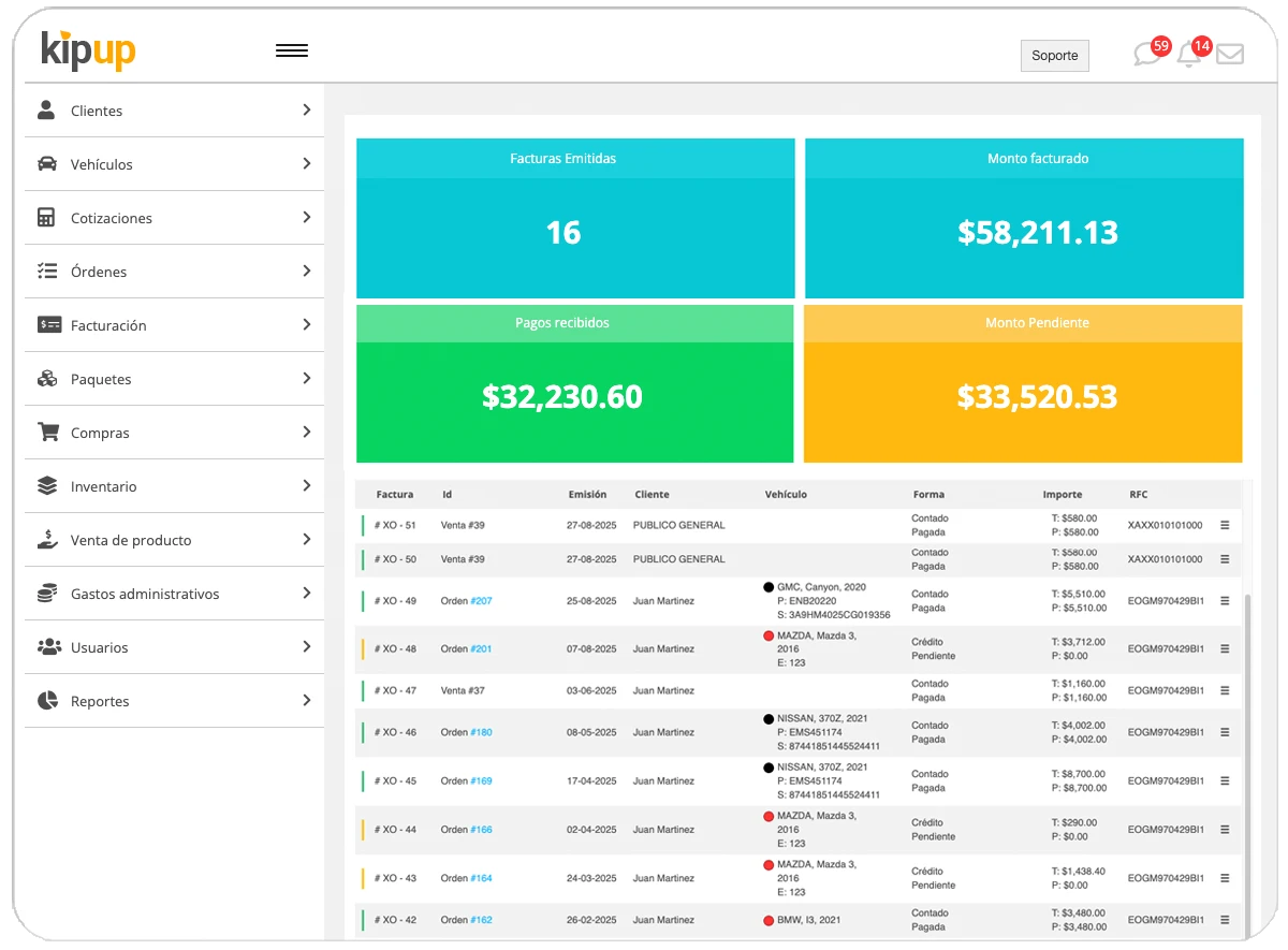 Software para Talleres Mecánicos